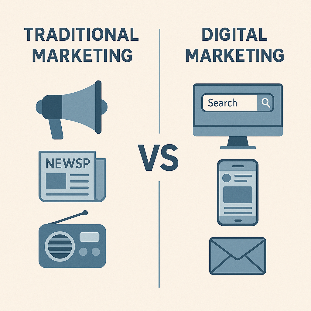 Traditional Marketing vs Digital Marketing: Key Differences Explained