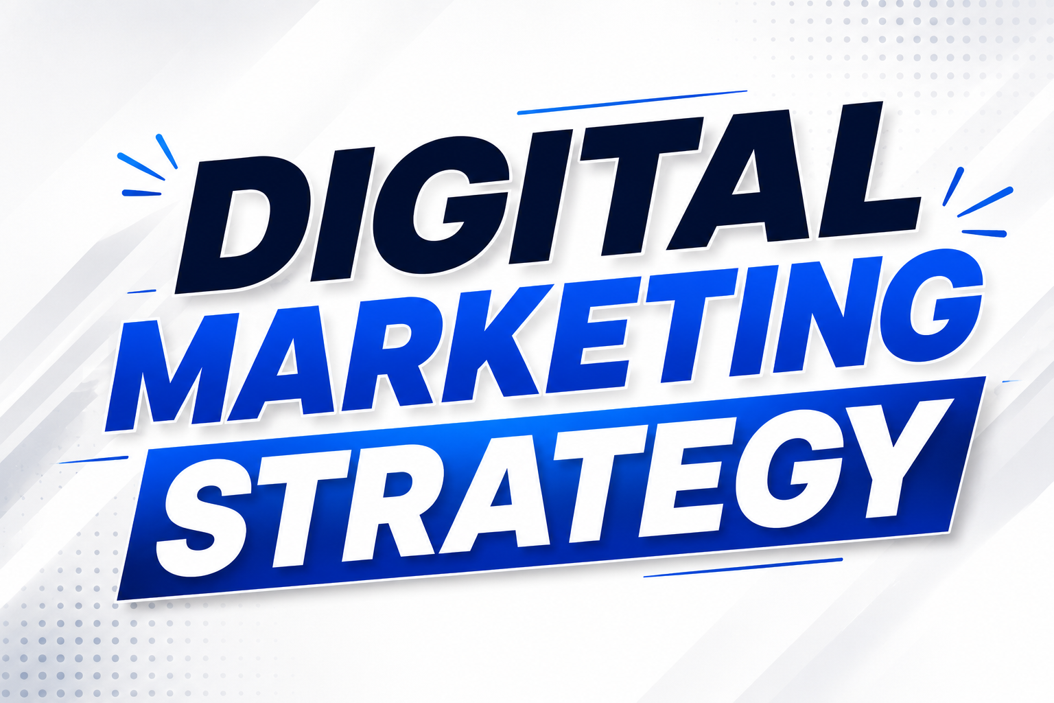 Illustration of a digital marketing strategy with target, planning, engagement, conversion, and growth icons representing a successful online marketing plan.